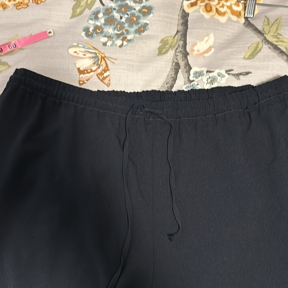SeeByChloe Wide Leg Navy Drawstring Pants, Size 44 - Picture 5 of 6